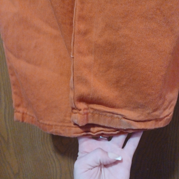 Orange wide leg cargo jeans size 6 - Picture 5 of 7